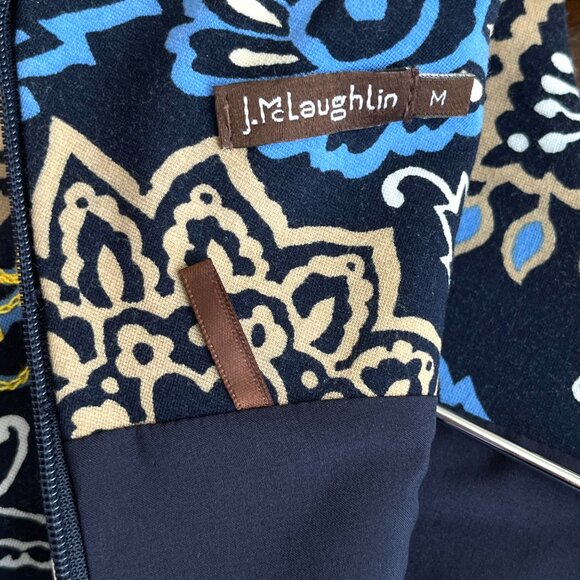 J McLaughlin Embroidered Paisley Catalina Cloth Sheath Dress Womens Size M - Picture 3 of 9